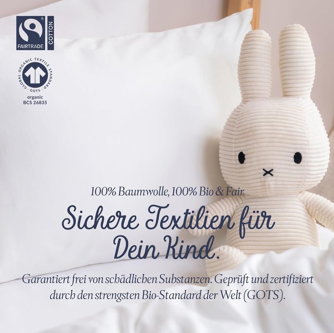 bo&button® Kinderbettwäsche, Mako Satin, 100% GOTS Bio Baumwolle, super hochwertig, kuschelig weich,
