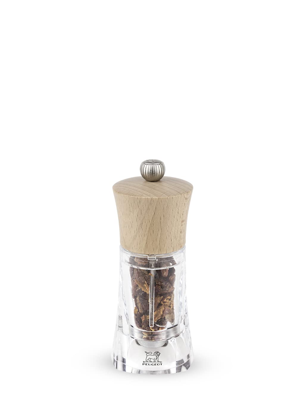 Peugeot 28398 Oleron Chilimühle,Acryl / natur, 6x6x14 cm Clear And Natur, Clear And Natur