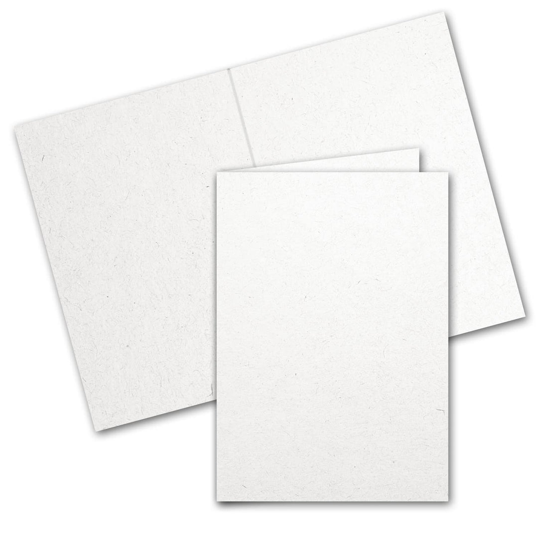 ARTOZ 50x Doppelkarten DIN A5 - Farbe: birch (weiss/cremeweiss) - 14,8 x 21,0 cm - hochdoppelt - Ser