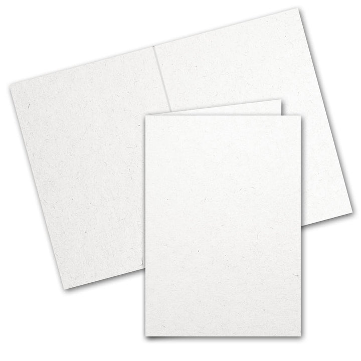 ARTOZ 50x Doppelkarten DIN A5 - Farbe: birch (weiss/cremeweiss) - 14,8 x 21,0 cm - hochdoppelt - Ser