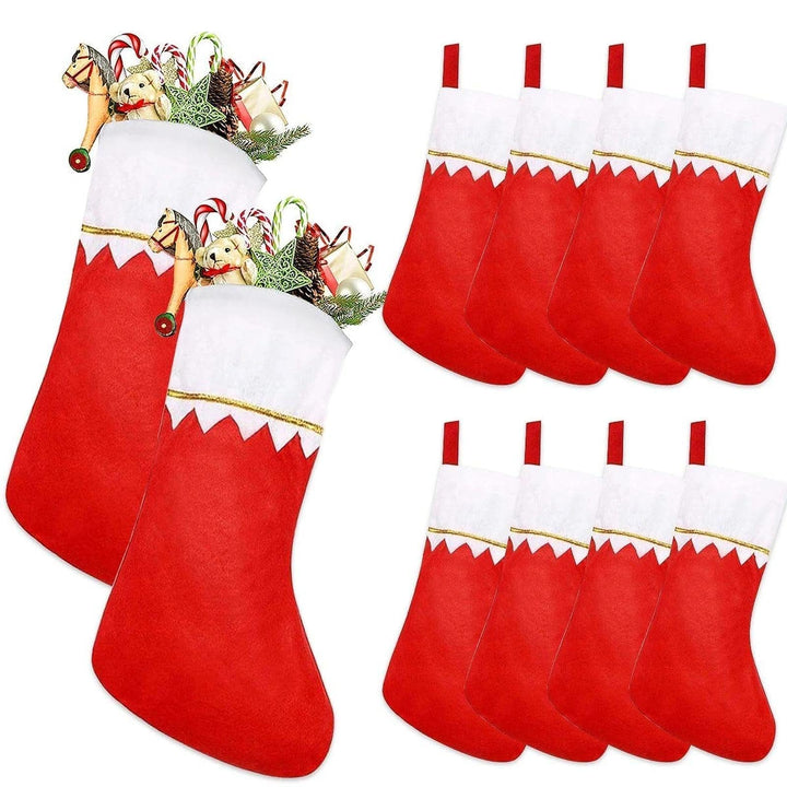 Nikolausstrumpf,Nikolausstiefel,10 Stück Nikolausstiefel Zum Befüllen,36 x 23 cm ,Grosser Weihnachts