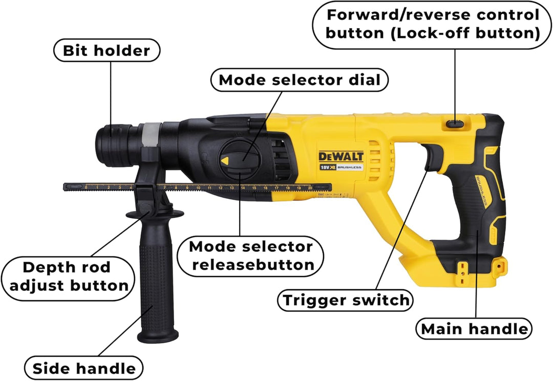 DEWALT 1 DCH133N, 18 V Gelb/Schwarz