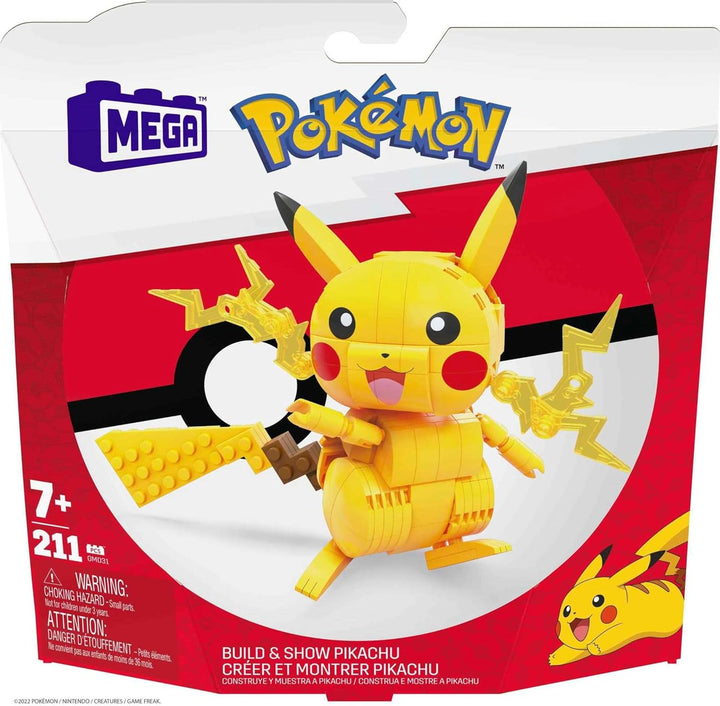 MEGA Pokémon Bauspielzeug-Set, 1 bewegliche Figur und Zubehör, 10,2 cm hoch, für Kinder
