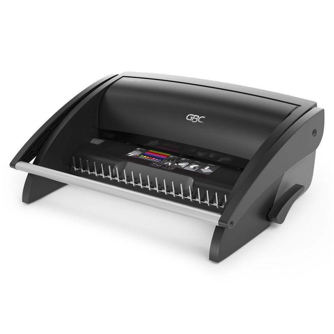 GBC 4401844 CombBind C110 Bindegerät, manuell, mit Dokumenten-Farbskala , stanzt 12, bindet 195 Blat