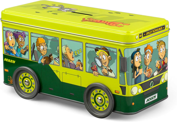 JOLLY Schulbus Schulset, 38-teilig, Buntstifte, Fasermaler, Lineal, Geodreieck, Wasserpinsel, Malbuc