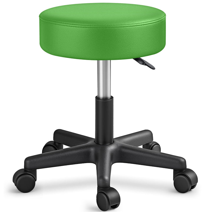 TRESKO® Rollhocker höhenverstellbar 10 cm Dicke Polsterung bis 150 kg | Hocker 47-60cm | Arbeitshock