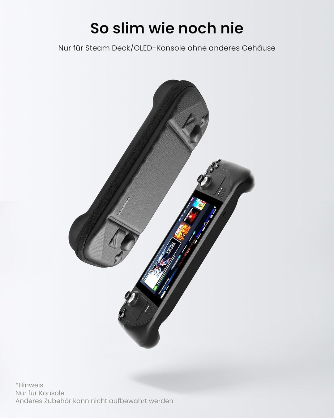 tomtoc Slim Tasche Kompatibel mit Steam Deck / Steam Deck OLED, Rundumschutz Case Hülle für Reise, U
