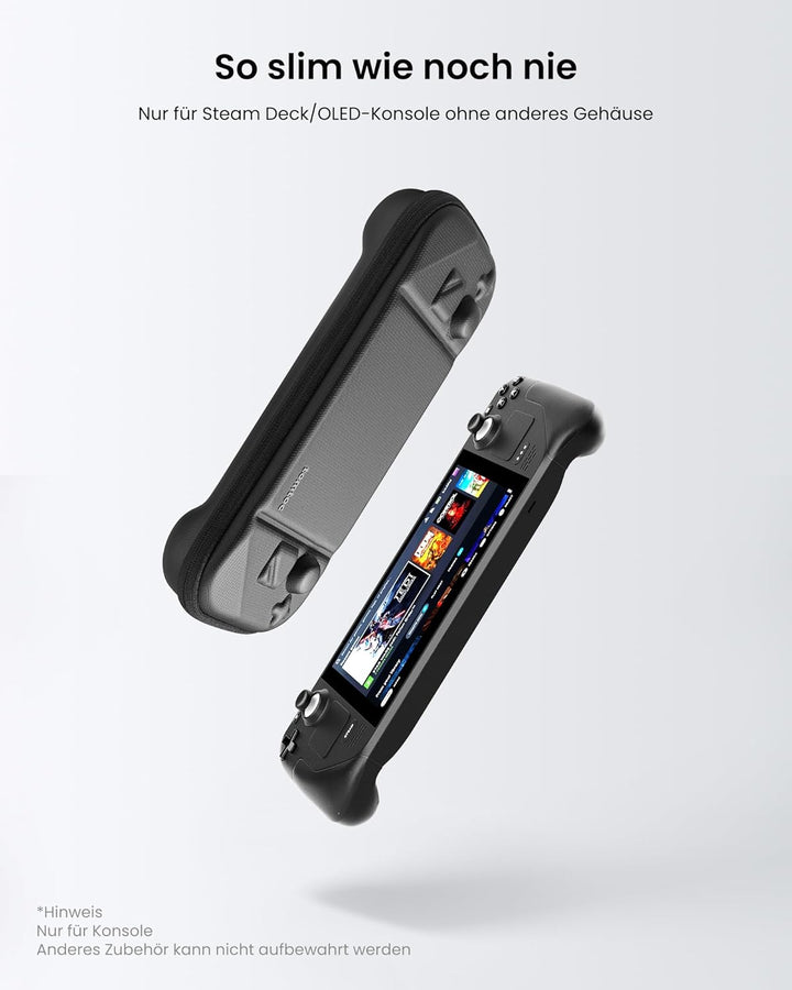 tomtoc Slim Tasche Kompatibel mit Steam Deck / Steam Deck OLED, Rundumschutz Case Hülle für Reise, U