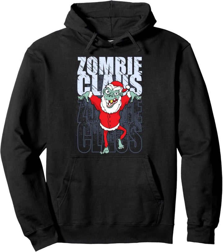 Zombie Santa Claus Seasons Eatings Weihnachtsmann Zombies Pullover Hoodie