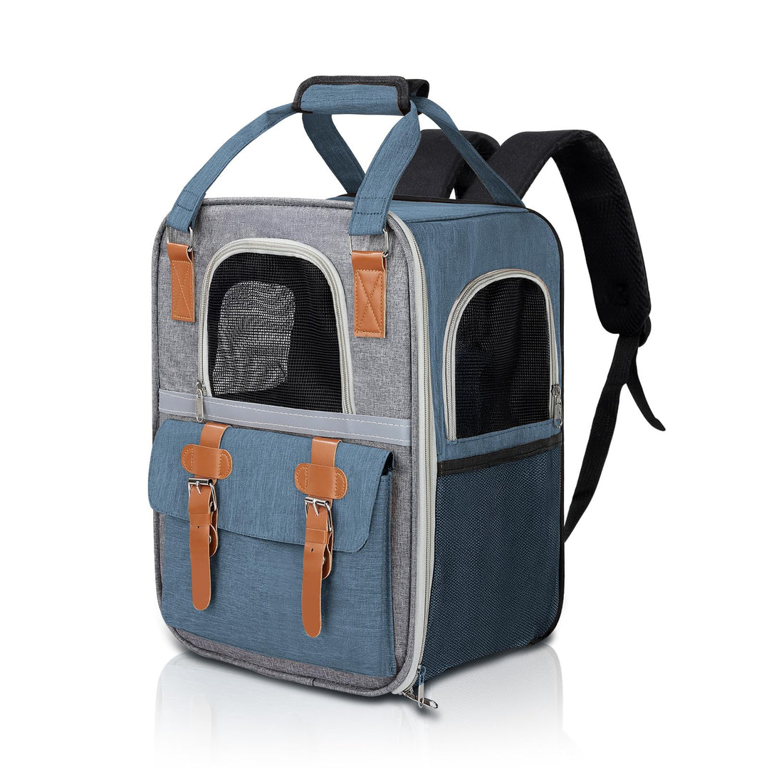 Haustier Rucksack für Katzen & Kleine Hunde,Atmungsaktiver Tragbare Katzenrucksack mit Sichtfenster,