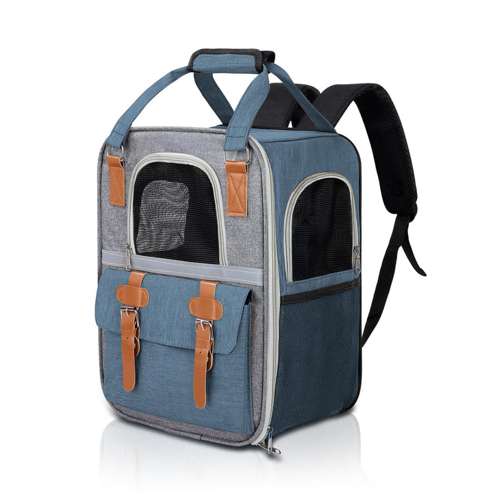 Haustier Rucksack für Katzen & Kleine Hunde,Atmungsaktiver Tragbare Katzenrucksack mit Sichtfenster,