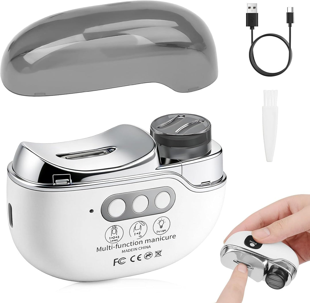 Elektrischer Nagelknipser, 4-in-1 Automatischen Nagelknipser, Electric Nail Clipper für Dicke Nägel
