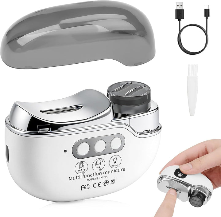 Elektrischer Nagelknipser, 4-in-1 Automatischen Nagelknipser, Electric Nail Clipper für Dicke Nägel