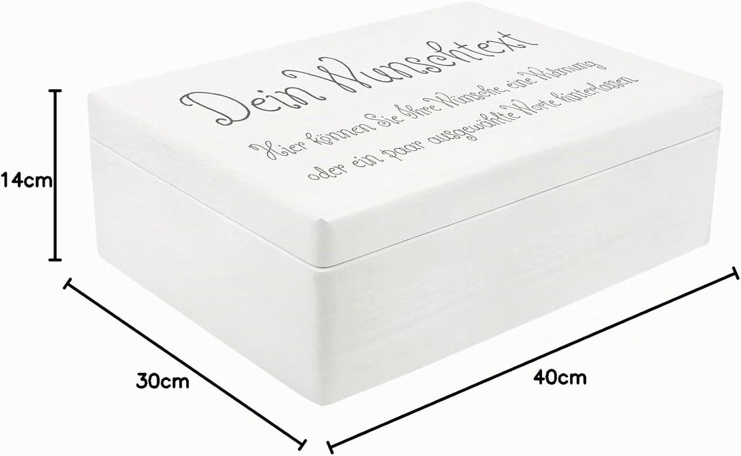 Creative Deco Weisse Personalisierte Geschenke Wunschtext Holzkiste | Dein Eigener Beliebig Text Ind