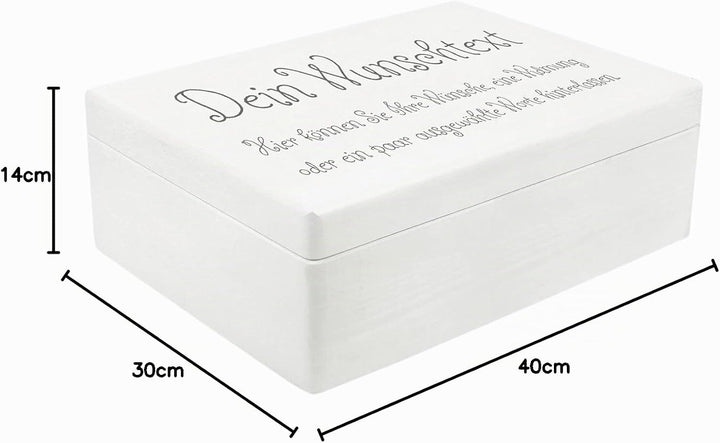 Creative Deco Weisse Personalisierte Geschenke Wunschtext Holzkiste | Dein Eigener Beliebig Text Ind