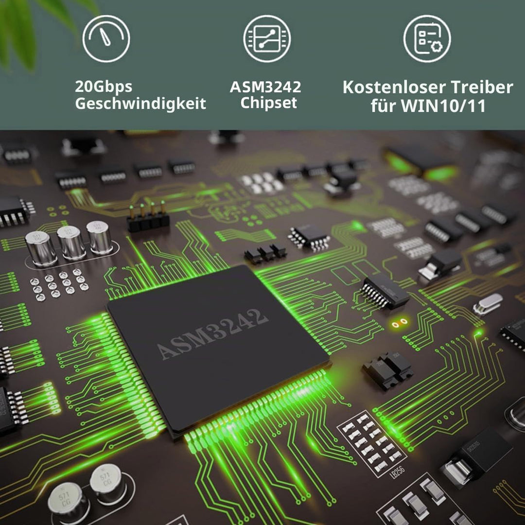 xiwai 20 Gbit/s USB 3.2 Gen2 Typ-C/Typ-E Frontplattenbuchse auf PCI-E 4X Express-Kartenadapter für D