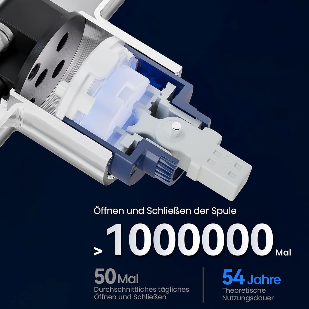 CECIPA Wasserhahn Küche 360° Schwenkbar, Hochdruck Küchenarmatur, Mischbatterie Küche mit Hohem Boge