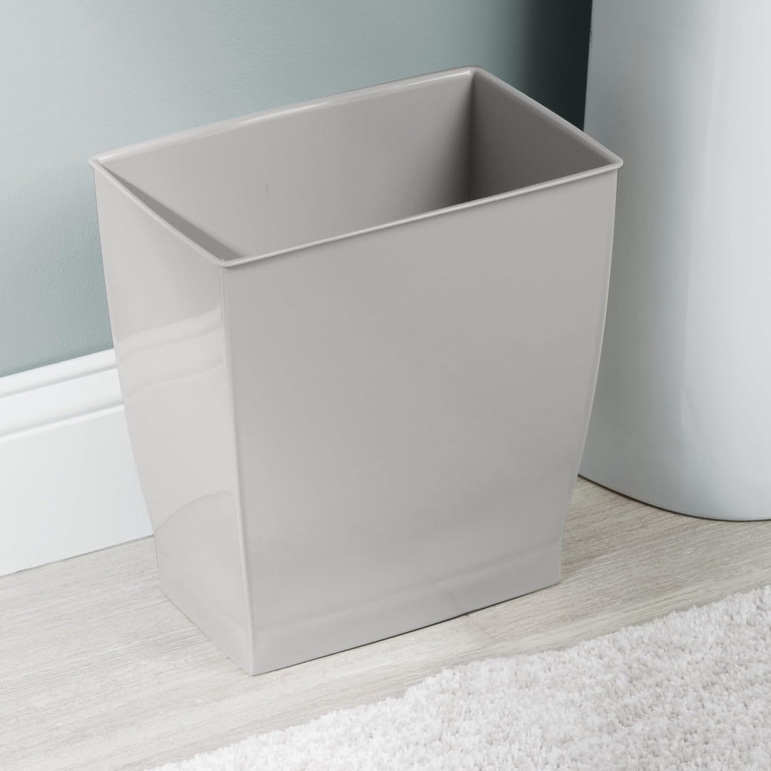 iDesign InterDesign Rechteckiger Spa-Abfalleimer, 11 Liter, grau, Gray, Grau