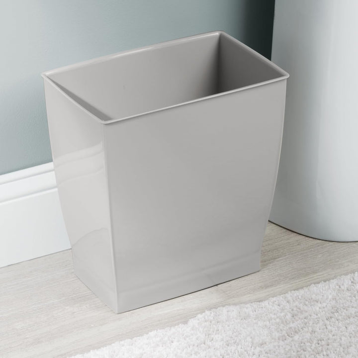 iDesign InterDesign Rechteckiger Spa-Abfalleimer, 11 Liter, grau, Gray, Grau