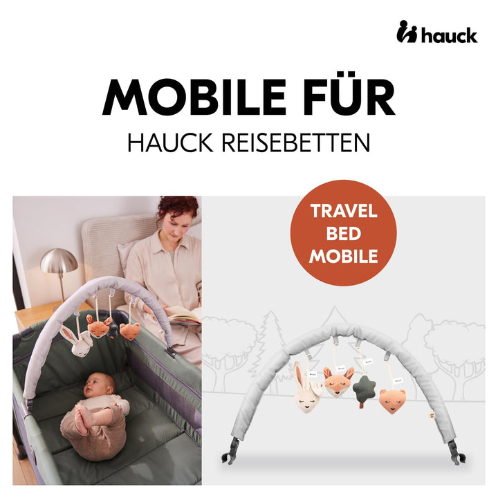 hauck Baby Spielbogen für Reisebetten, Waldtiere - Kompatibel mit Dream N Play Plus, Sleep N Play Go