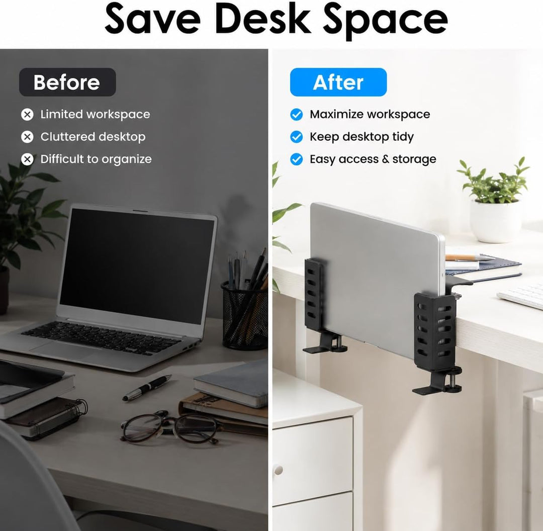 Generisch Laptop Einstellbarer Breite Ständer Vertikal, Verstellbarer Laptophalter aus Aluminiumlegi
