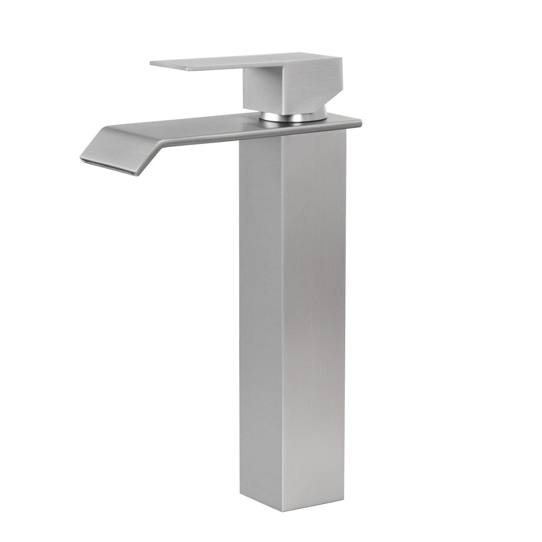 PHASAT Wasserfall Wasserhahn Bad, Hoch Wasserfall Waschtischarmatur, Moderner Mischbatterie Waschbec