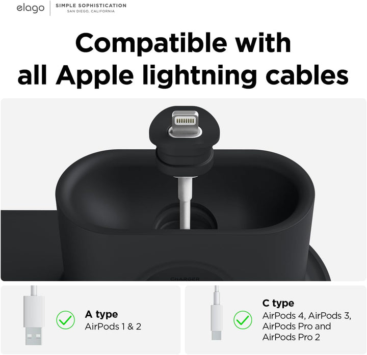 elago MS2 Ladestation Kompatibel mit MagSafe Ladegerät, Kompatibel mit iPhone 15, 14, 13, 12, Kompat