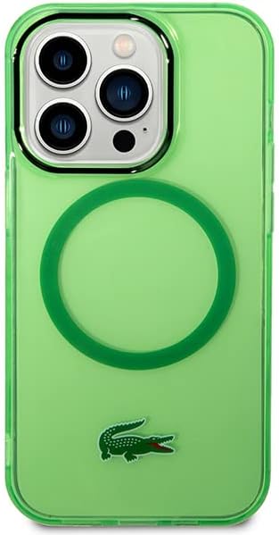 Lacoste LCHMP14XULON Hülle für iPhone 14 Pro Max 6.7" Grün hardcase Transparent
