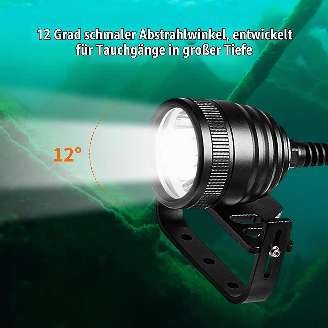 Odepro WD70 Taucherleuchten 3000 Lumen Taucher Taschenlampe Split Tauchtaschenlampe Geteiltes Tauchl