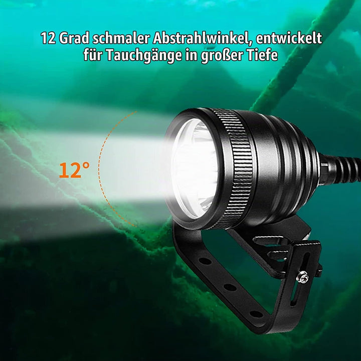 Odepro WD70 Taucherleuchten 3000 Lumen Taucher Taschenlampe Split Tauchtaschenlampe Geteiltes Tauchl