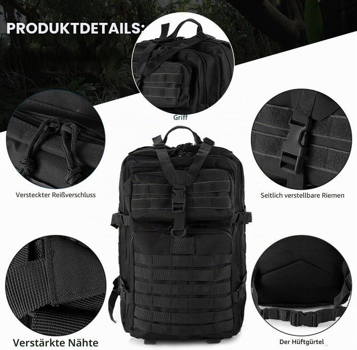 aiGear 45L Taktischer Rucksack/Militär Rucksack | Wasserdichter Grosse Kapazität | für Männer Frauen
