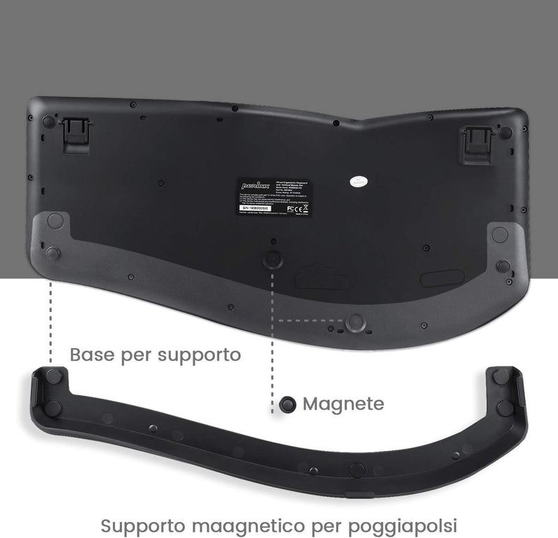 Perixx Periduo, Set, ergonomische Tastatur mit vertikaler Maus. Full-Size Wireless, Full-Size Wirele