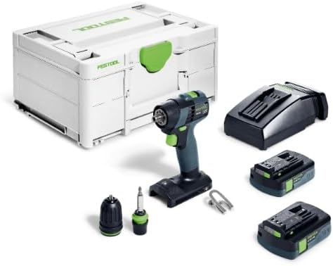 Festool – Akku-Bohrschrauber TXS 18 C 3,0 Plus inkl. Akkupacks BP 18 Li 3,0 C + Schnellladegerät + M