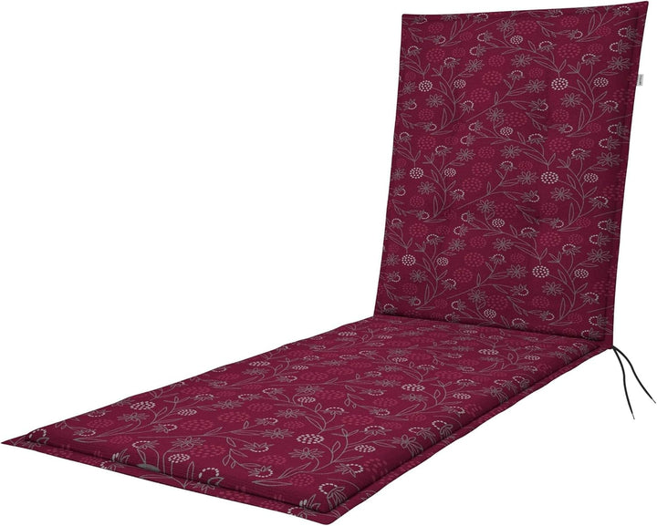Doppler / Rollliege Living/Gartenliege Auflage/Rollliege/ca. 195 x 60 x 6 cm/Berry Blumen, Berry Blu