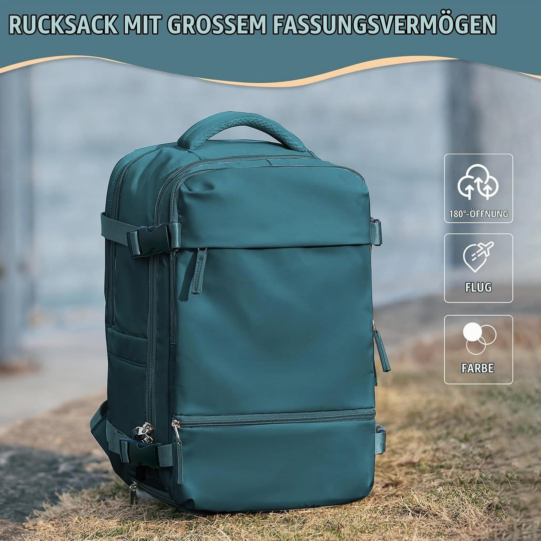 SZLX Grosser Reiserucksack Damen,Vakuum Rucksack mit Pumpe Ryanair Handgepäck 40x30x20 Herren, Wizza