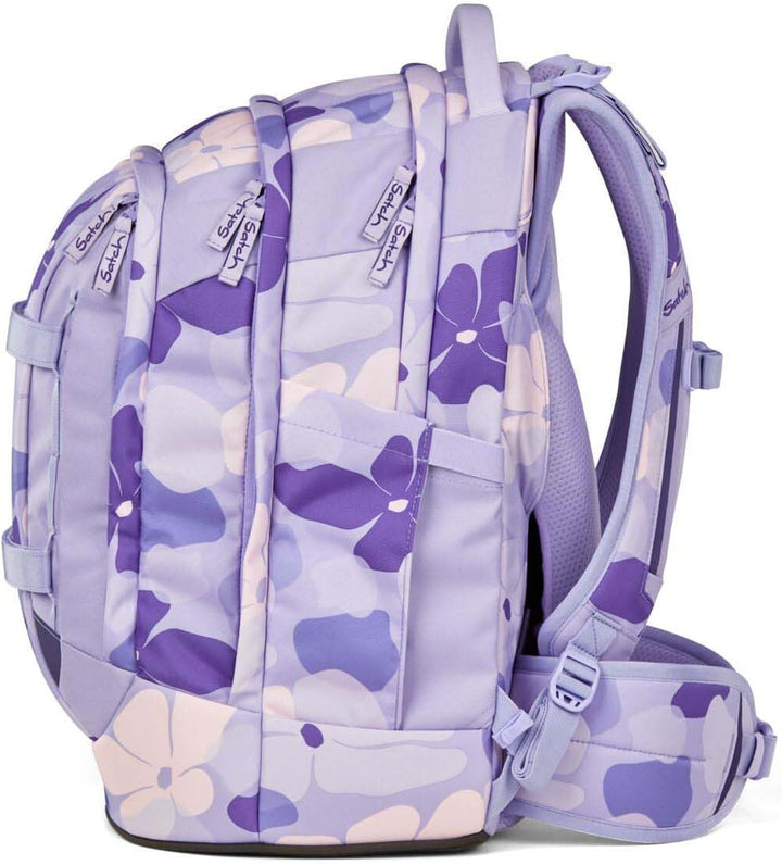 Satch Pack Schulrucksack Set 2tlg. inkl. Pencil Slider (Lilac Blossom), Lilac Blossom