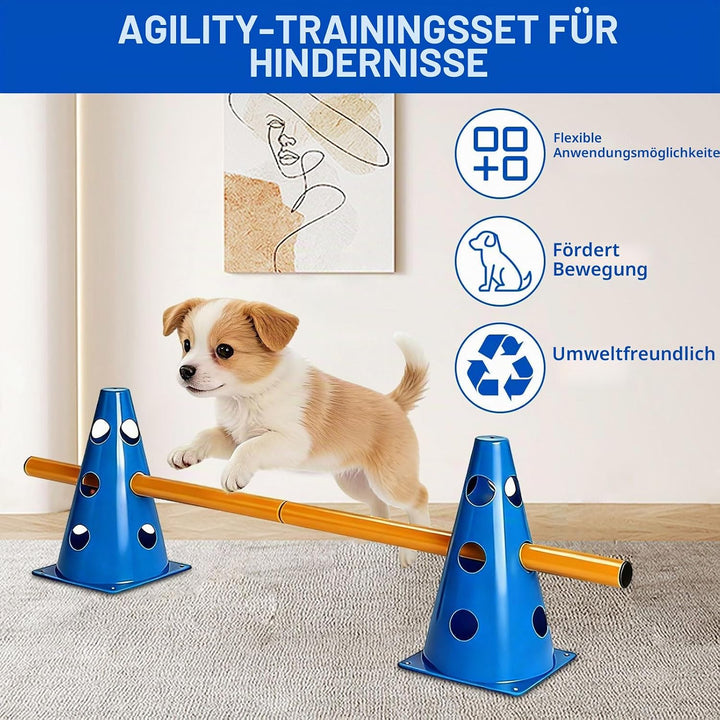 Agility Set Hunde Klein Cavaletti Hunde Steckhürdenset, Agility Trainingszubehör für Hunde Pferde, S
