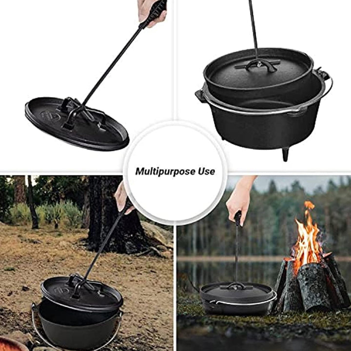 Zerodis Dutch Oven Deckelheber, 19,5 cm Dutch Oven Deckelheber Gusseisen Dutch Oven Deckelheber mit