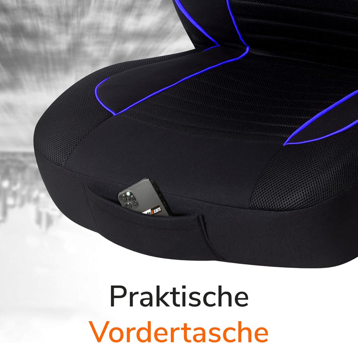 Upgrade4cars Autositzbezüge Set für die Vordersitze Version 2026 | Auto-Schonbezüge Universal in Bla