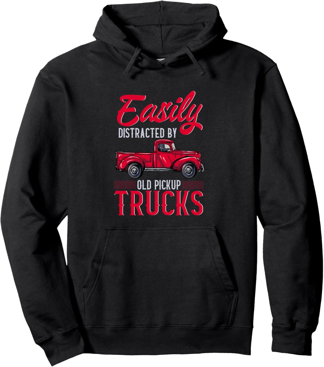 Leicht abgelenkt durch alte Pickup-Trucks für Papa Pullover Hoodie