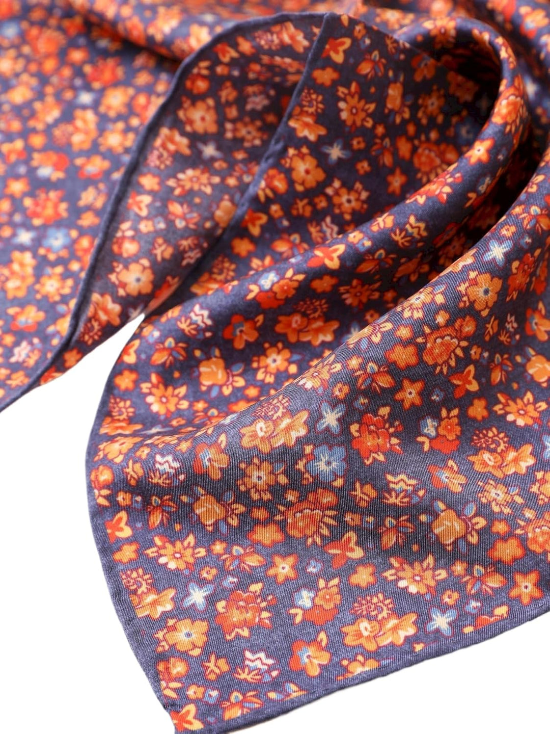 Herr Dame reine Seide Bandana handrolliertes SeidenHalstuch unisex Nickituch 53/53 cm, handgerollter