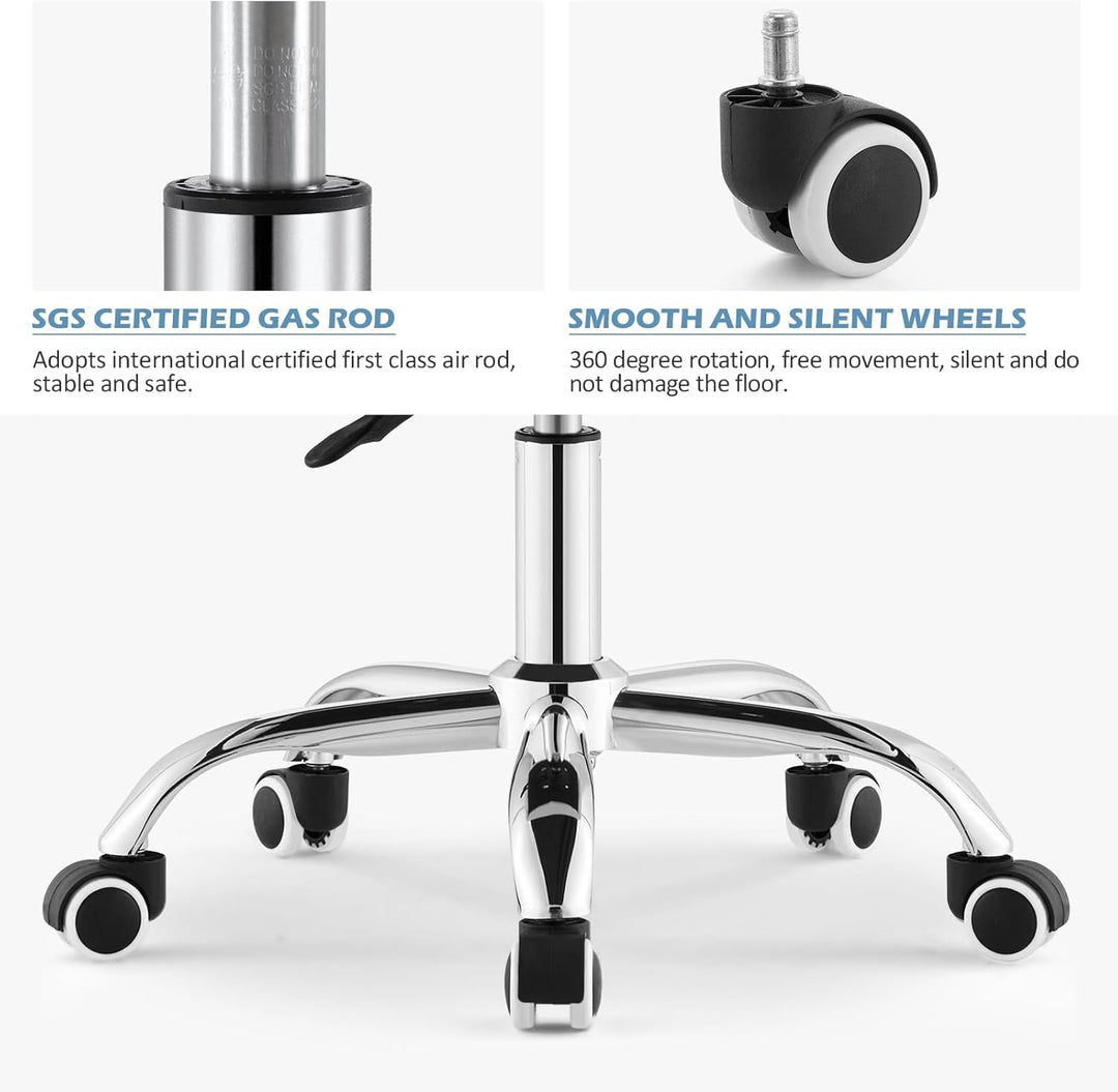 TUKAILAI Bürostuhl Ergonomisch aus Kunstleder, Verstellbar Drehstuhl mit Höhenverstellbar 360° Drehb