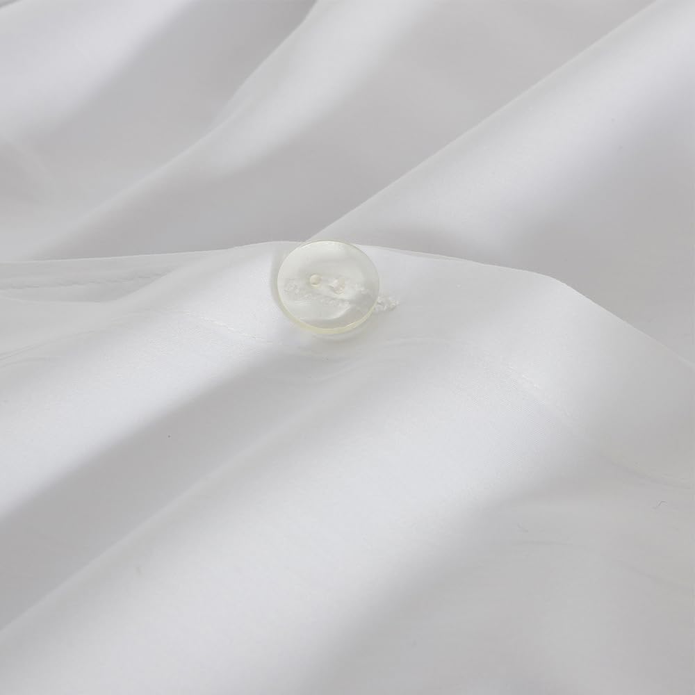 COTTON ARTean Bettwäsche-Set, ägyptische Baumwolle, Fadenzahl 300, Weiss, Bett 180 x 190/200, 100 %