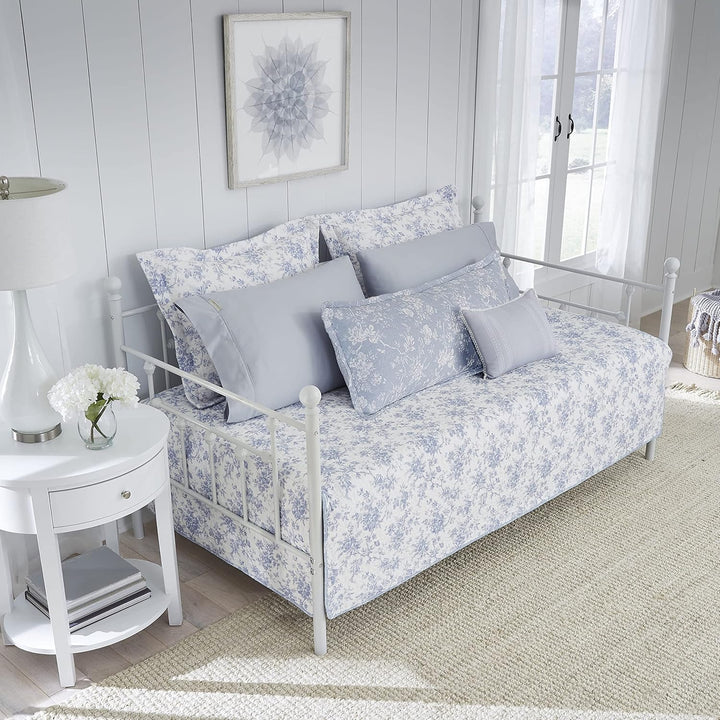 Laura Ashley Home – Tagesbett-Set, Blumen-Bettwäsche mit passenden Kissenbezügen und Kissenbezug, He