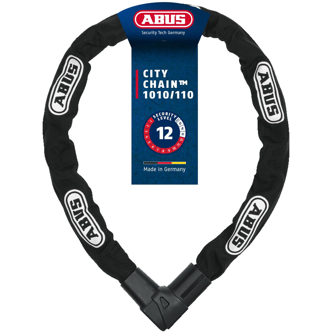 ABUS Kettenschloss CityChain 1010 – Fahrradschloss aus gehärtetem Stahl – ABUS-Sicherheitslevel 12 S