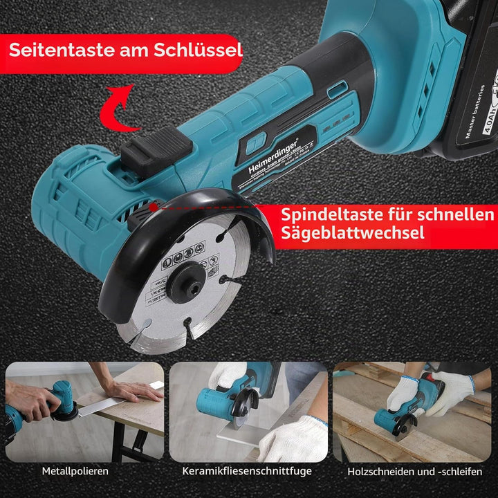 Bürstenloser Mini-Winkelschleifer für Makita 18 V Akku (nicht im Lieferumfang enthalten), schnurlose