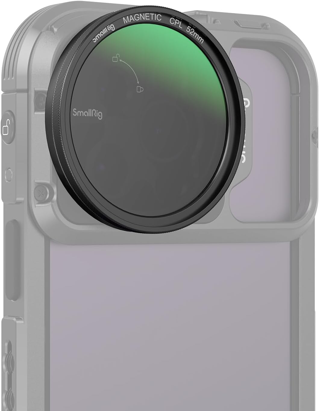 SMALLRIG 52mm Magnetischer Zirkular-Polarisationsfilter mit M-Mount-Magnetfilteradapter, HD Optische