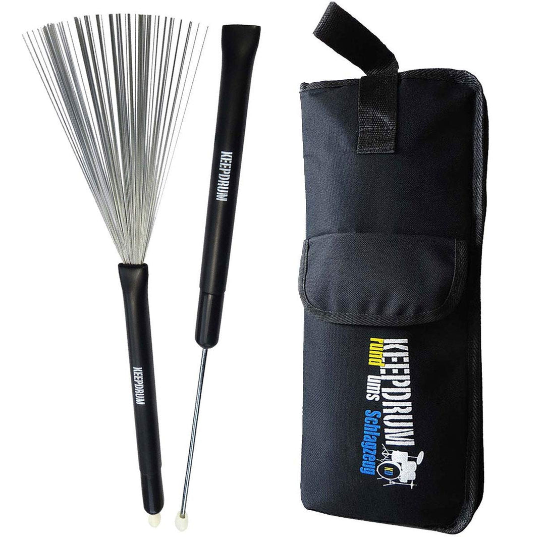 keepdrum SV506 Switch Brushes Besen + SB-01 StickBag Tasche