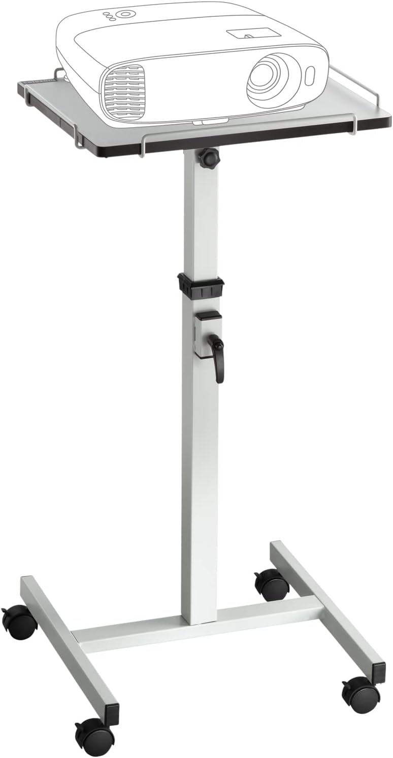 celexon Projektionstisch PT2000G - Projektor-Wagen höhenverstellbar: 80-125cm - grau - Neigbare Stel