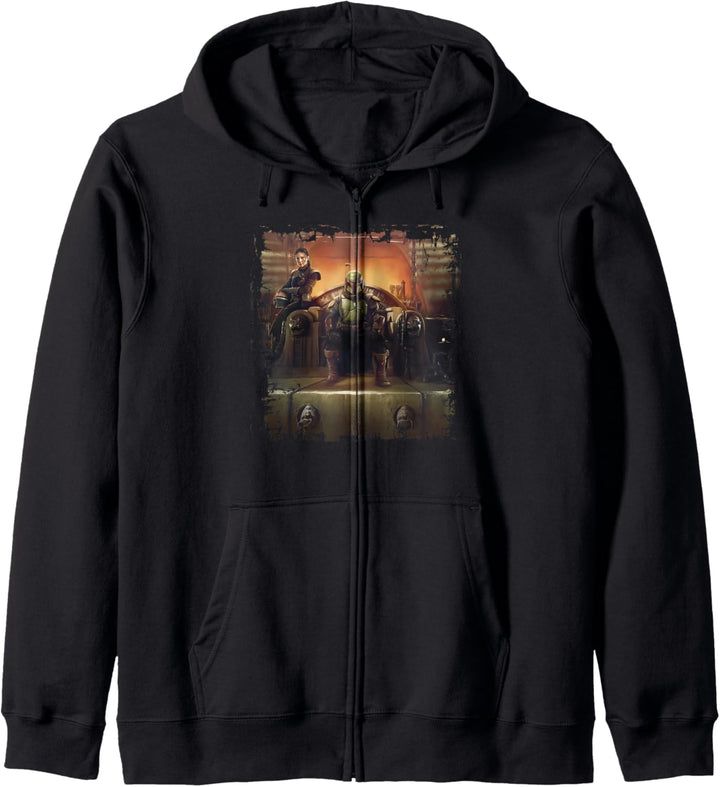 Star Wars The Book Of Boba Fett Group Shot Throne Portrait Kapuzenjacke